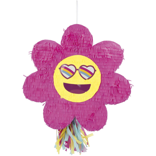 Emoij Pinata Flower Leeg 45cm