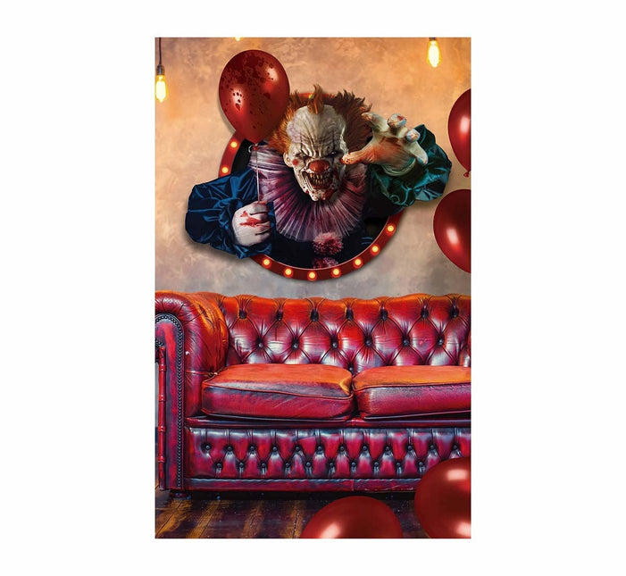 Halloween Wanddecoratie Clown 80cm