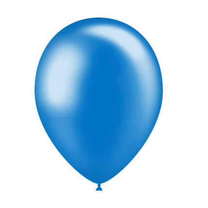 Blauwe Ballonnen Metallic 25cm 10st