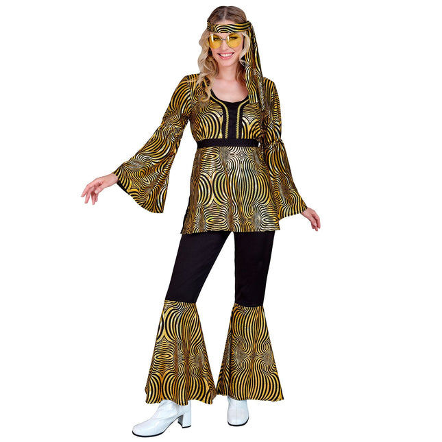 Hippie 60S Kostuum Goud Dames