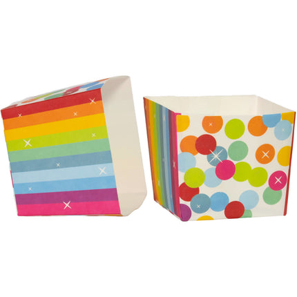 Happy Birthday Snoepbakjes Regenboog Confetti 5st