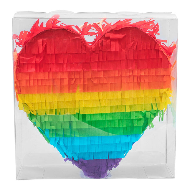 Regenboog Pinata Hart 20cm