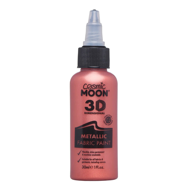 Cosmic Moon Metallic Fabric Paint Red 30ml