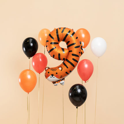 Helium Ballon 9 Jaar Tijger Leeg 76cm