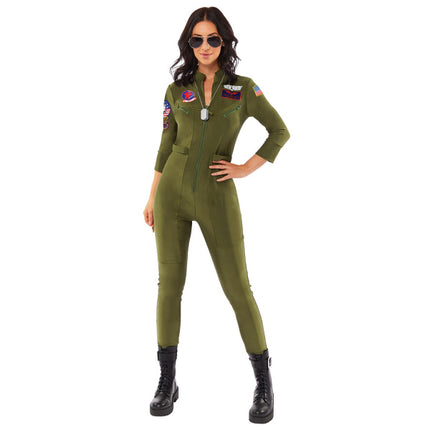 Volwassenen Kostuum Top Gun Jumpsuit Dames