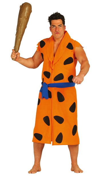 Fred Flintstone Kostuum Zwart Oranje Heren