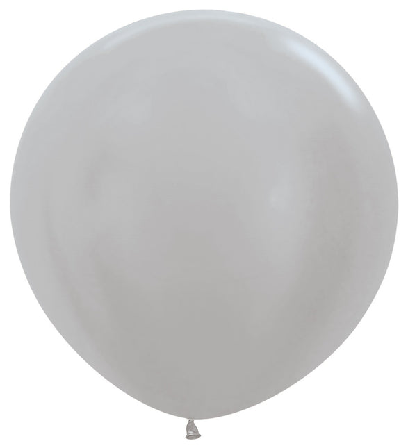 Ballonnen Pearl Silver 91cm 10st