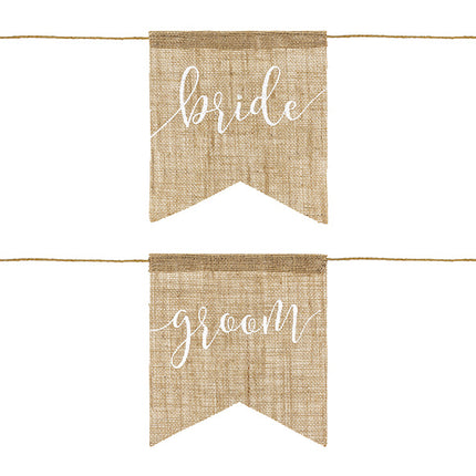 Stoeldecoratie Bride Groom 2st