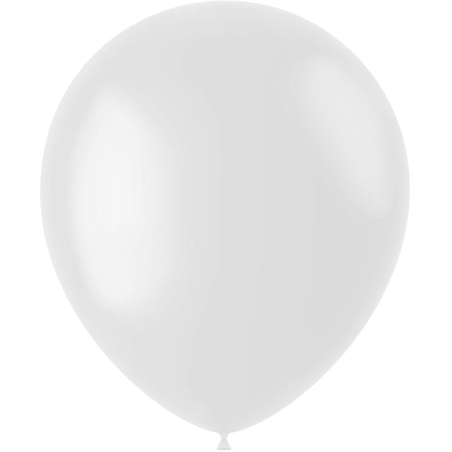 Witte Ballonnen Coconut White 33cm 10st