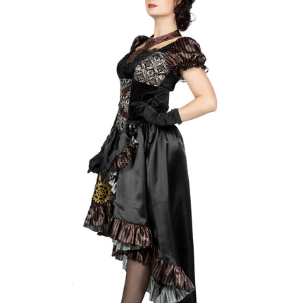 Steampunk Jurk Zwart Dames