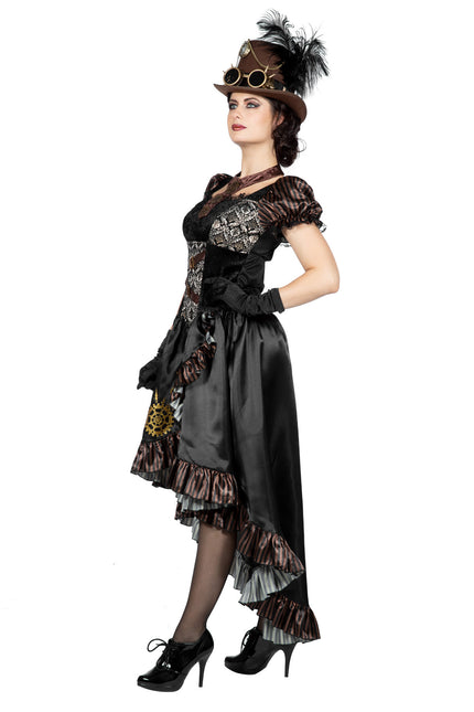 Steampunk Jurk Zwart Dames