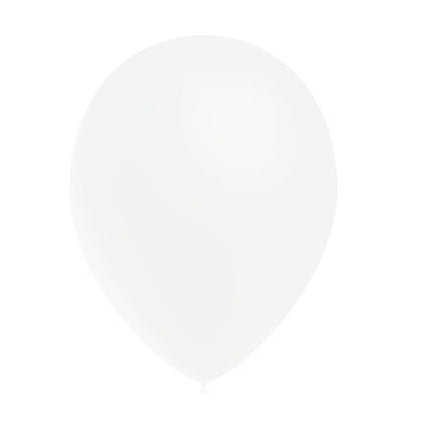 Witte Ballonnen Metallic 25cm 10st