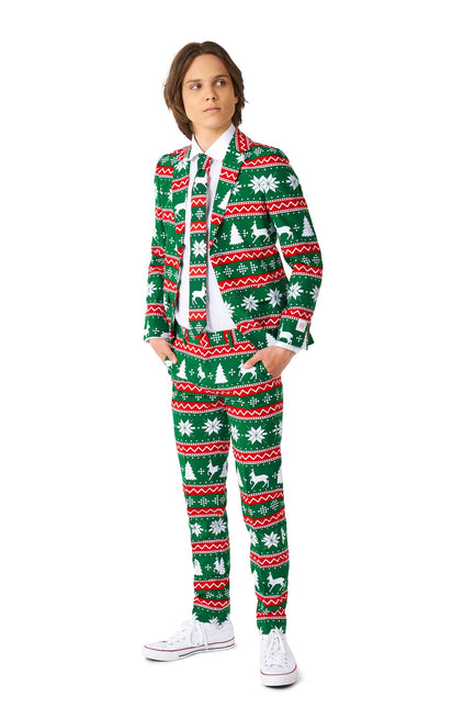 Festive Green Pak Jongen Tiener OppoSuits