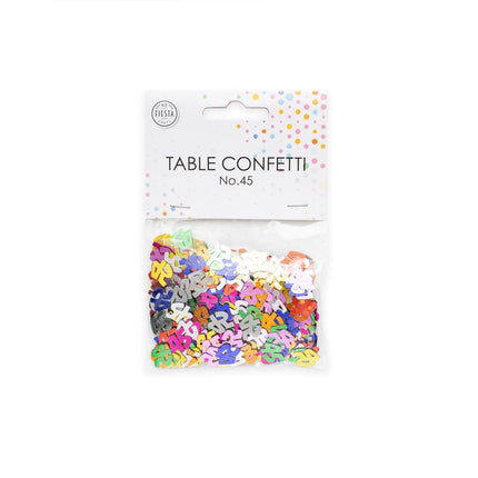 Tafelconfetti 45 Jaar Gekleurd