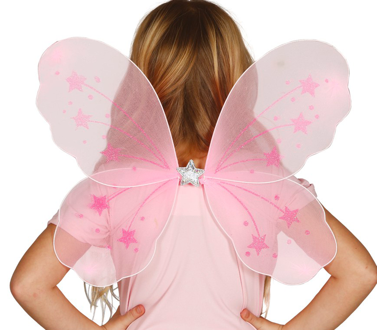 Roze Vleugels Kind 40cm