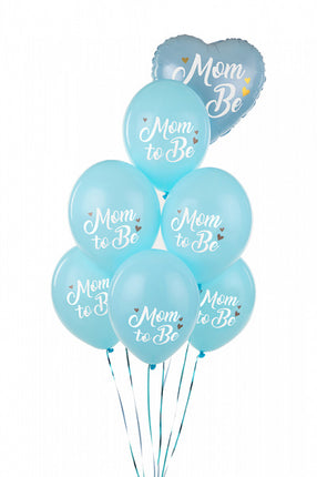 Ballonnen Mom To Be Blauw 30cm 6st