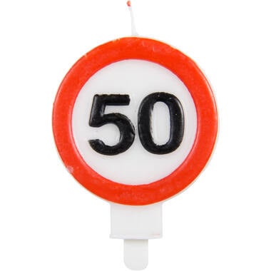 Kaars 50 Jaar Verkeersbord