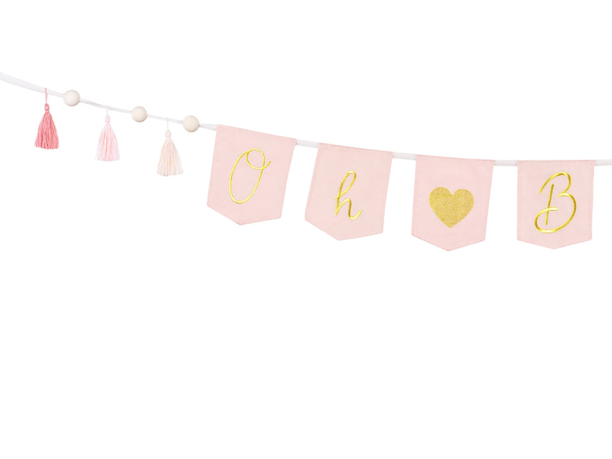 Roze Banner Oh Baby 2,5m