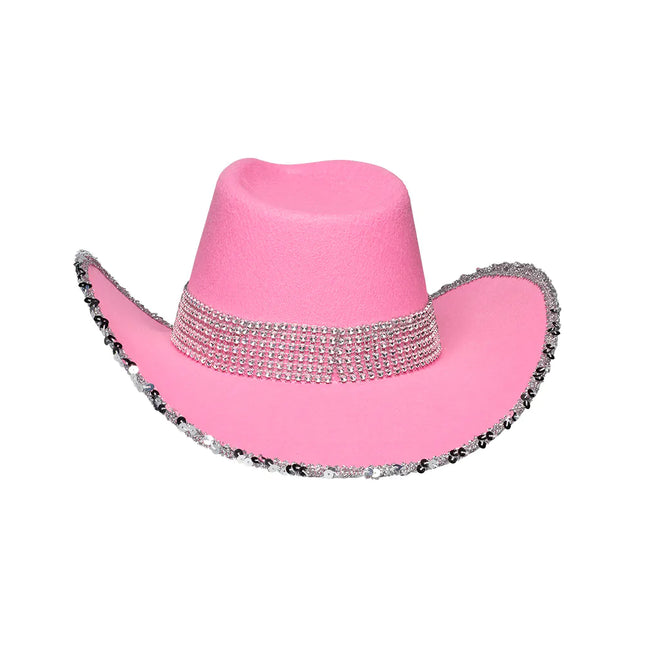 Roze Cowboyhoed Glitters