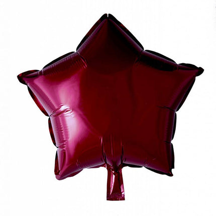 Helium Ballon Ster Bordeaux Rood 46cm leeg