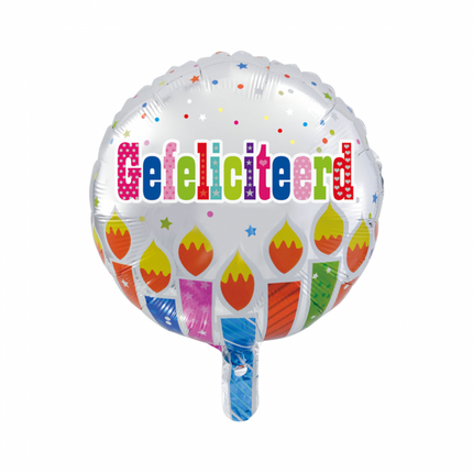 Helium Ballon Gefeliciteerd 45cm leeg