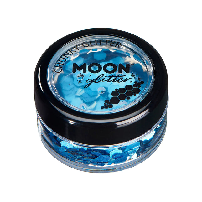 Moon Glitter Holographic Chunky Glitter Blue 3g