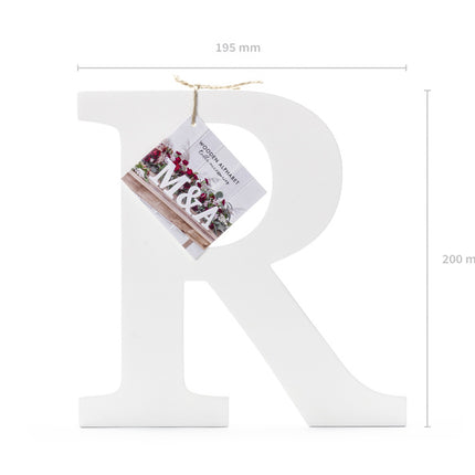 Witte Letter R Hout 20cm