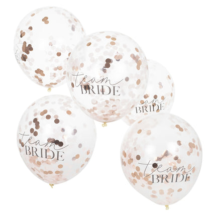 Confetti Ballonnen Team Bride 30cm 5st