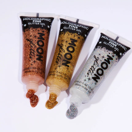 Moon Glitter Holographic Fine Glitter Gel Gold 12ml