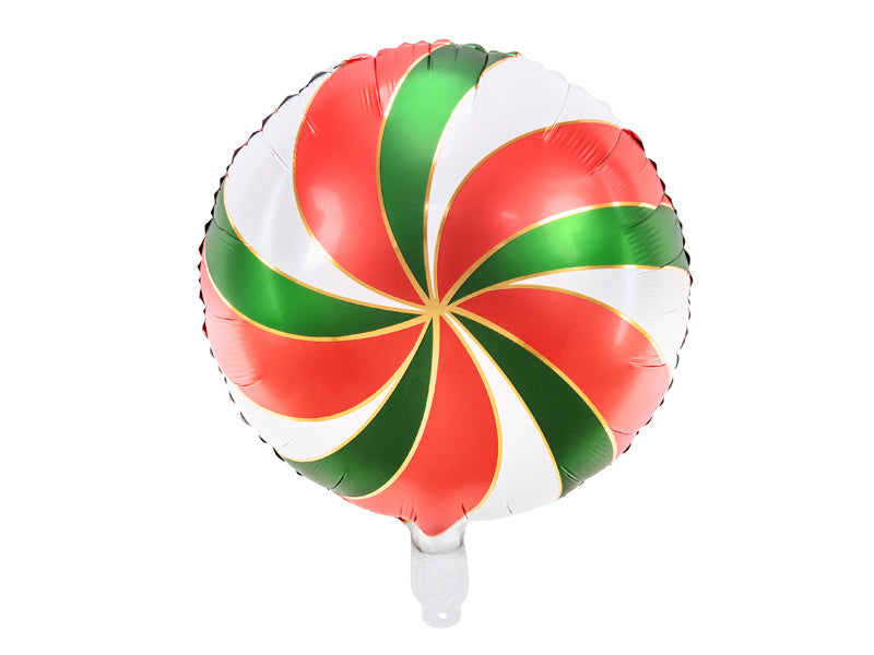 Helium Ballon Candy Groen Rood Leeg 35cm