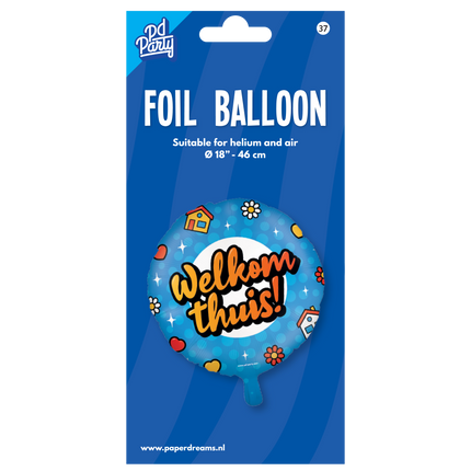 Helium Ballon Welkom Thuis Leeg 30cm