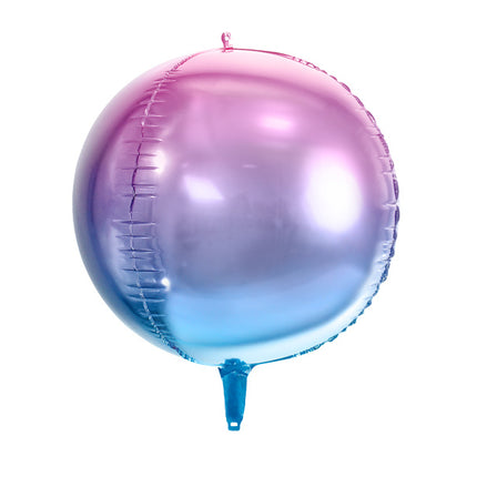 Helium Ballon Rond Violet Blauw Leeg 35cm