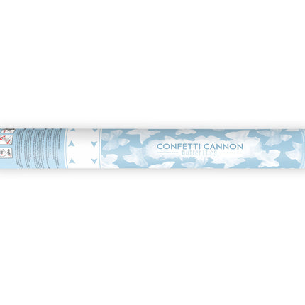 Confetti Kanon Vlinders Wit 40cm