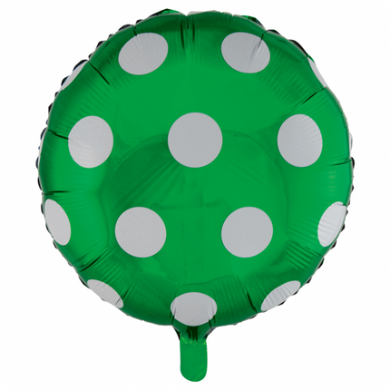 Helium Ballon Stippen Groen 45cm leeg