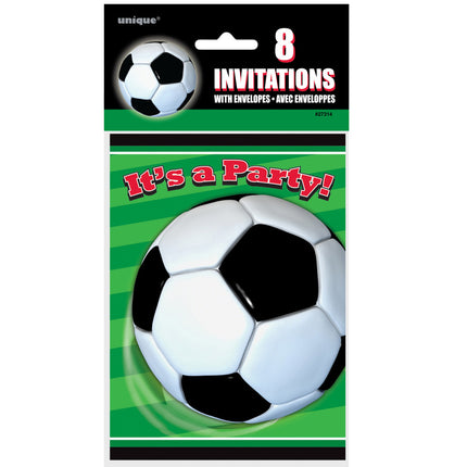 Voetbal Uitnodigingen It's A Party 8st