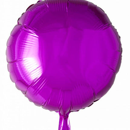 Helium Ballon Rond Fuchsia 46cm leeg