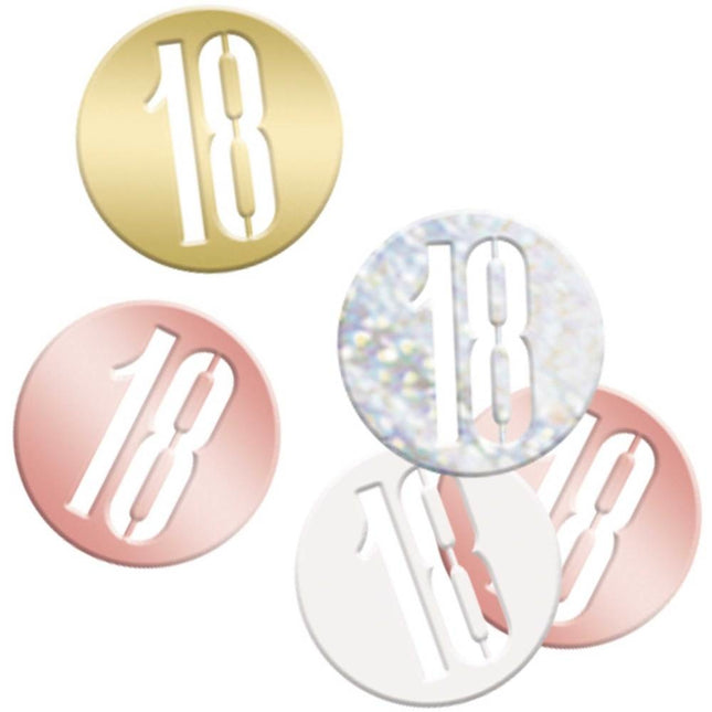 Tafelconfetti 18 Jaar Metallic 11cm 114gr