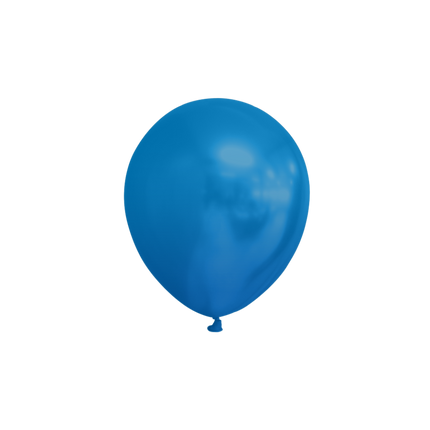 Blauwe Ballonnen Metallic 13cm 100st