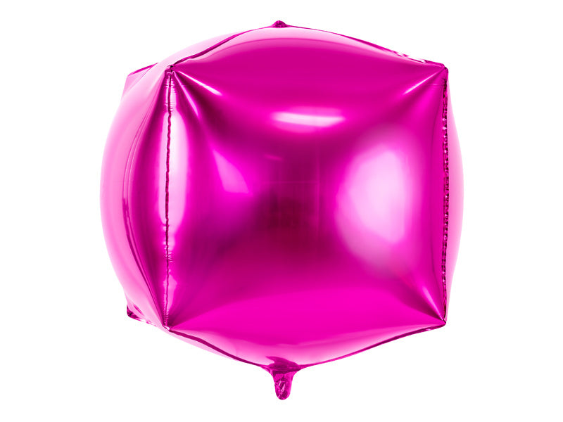 Helium Ballon Kubus Fuchsia Leeg 35cm