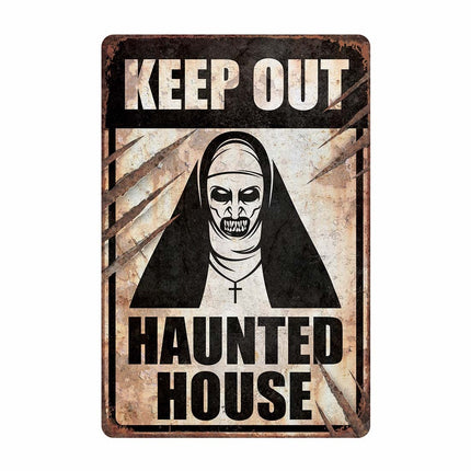 Halloween Wanddecoratie Haunted House Bord 36cm