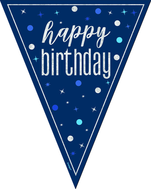 Happy Birthday Slinger Blauw 2,5m