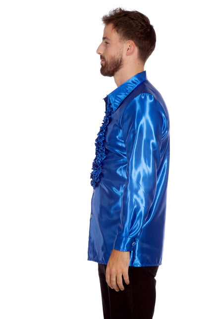 Disco Blouse Ruches Blauw