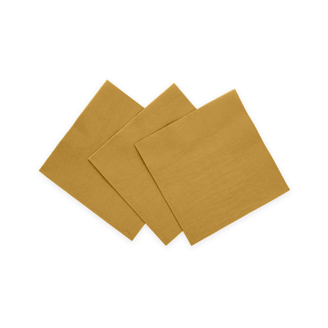 Gouden Servetten 3 Laags 24cm 20st