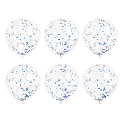 Confetti Ballonnen Blauw 30cm 6st