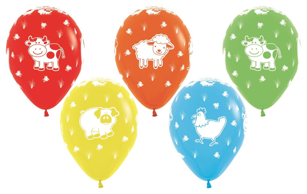 Ballonnen Farm Animals Mix 30cm 25st