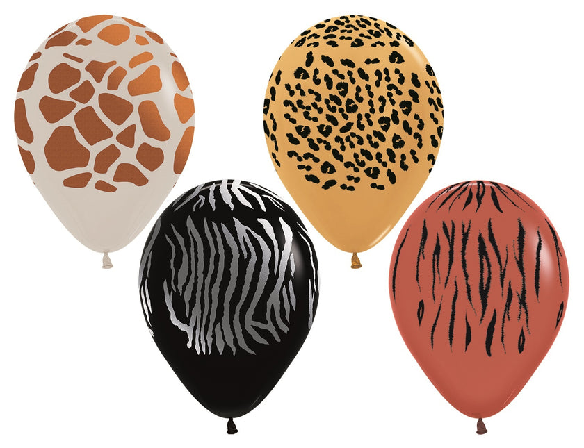 Ballonnen Animal Print Metallic Ink 30cm 25st