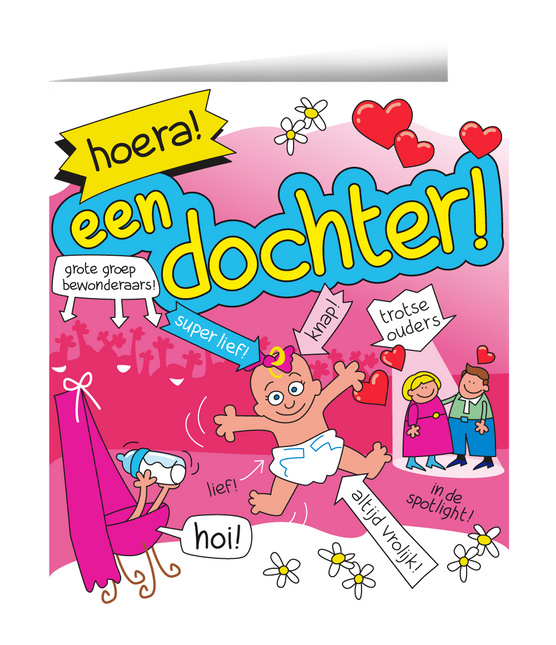 Wenskaart Dochter 16,5cm