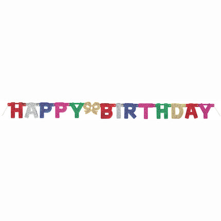 Letterslinger Happy Birthday Gekleurd 1,42m