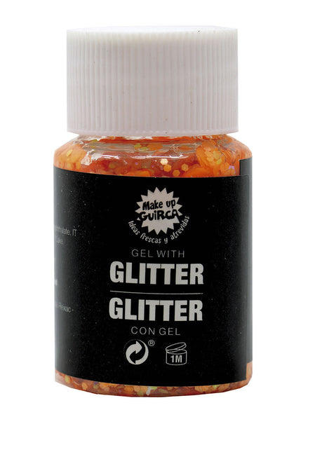 Oranje Glitter Gel 20g