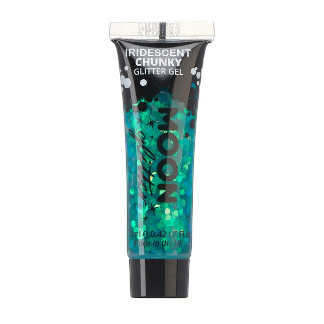 Moon Glitter Iridescent Chunky Glitter Gel Green 12ml